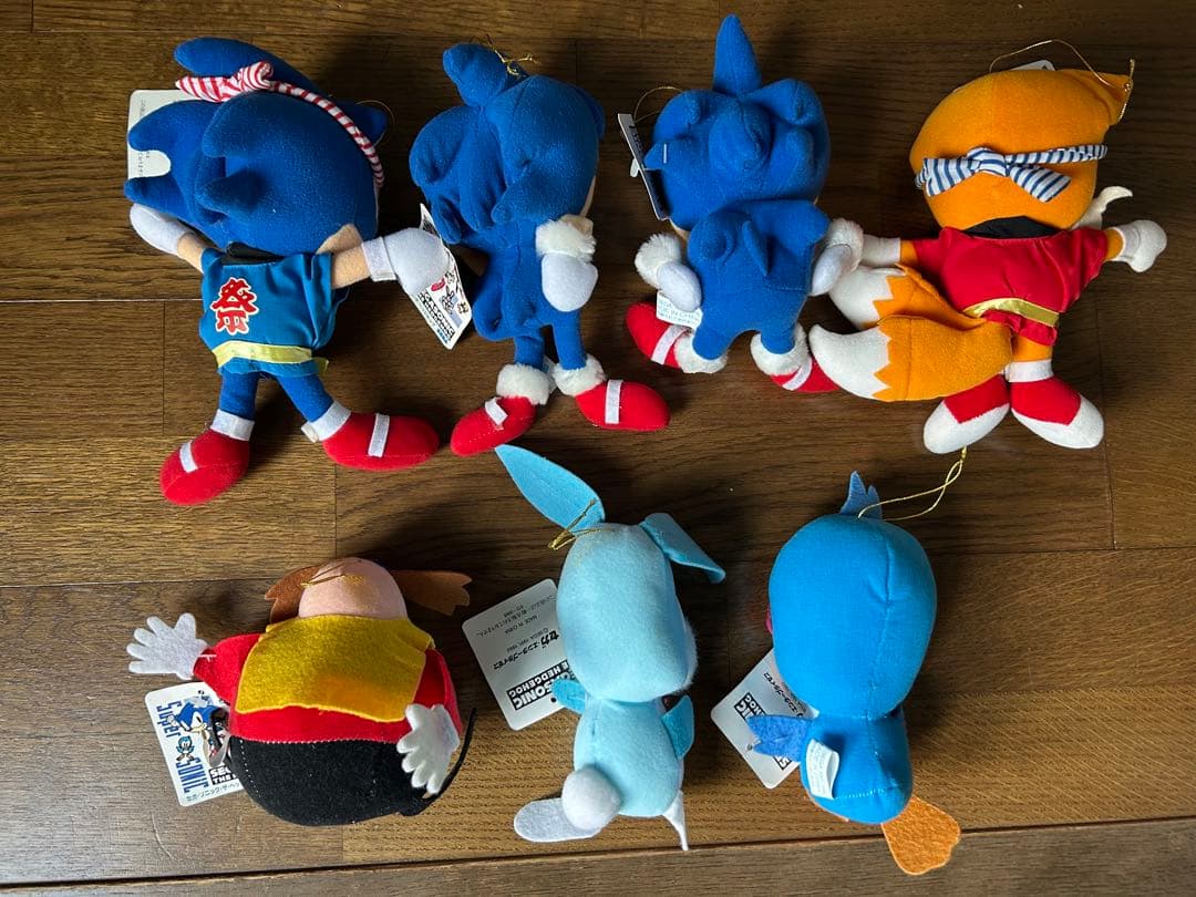 ソニック・ザ・ヘッジホッグ ぬいぐるみ7体 UFOキャッチャー SEGA 非売品