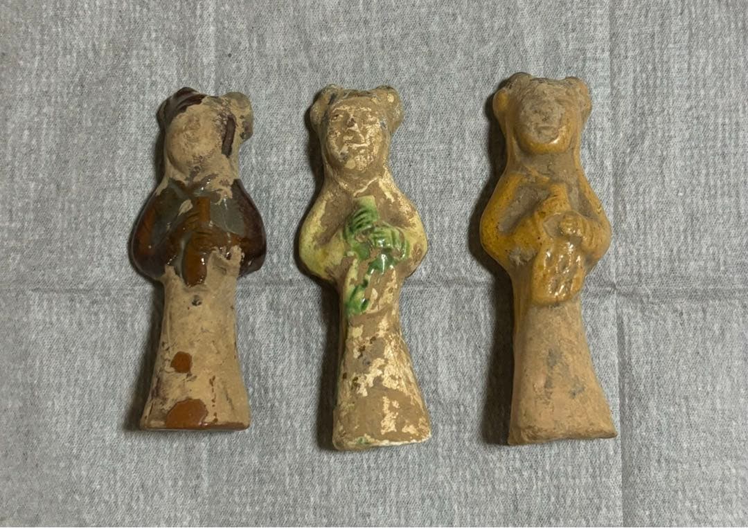 中国 骨董品 唐宋 古美術 陶器 人形 3体セット