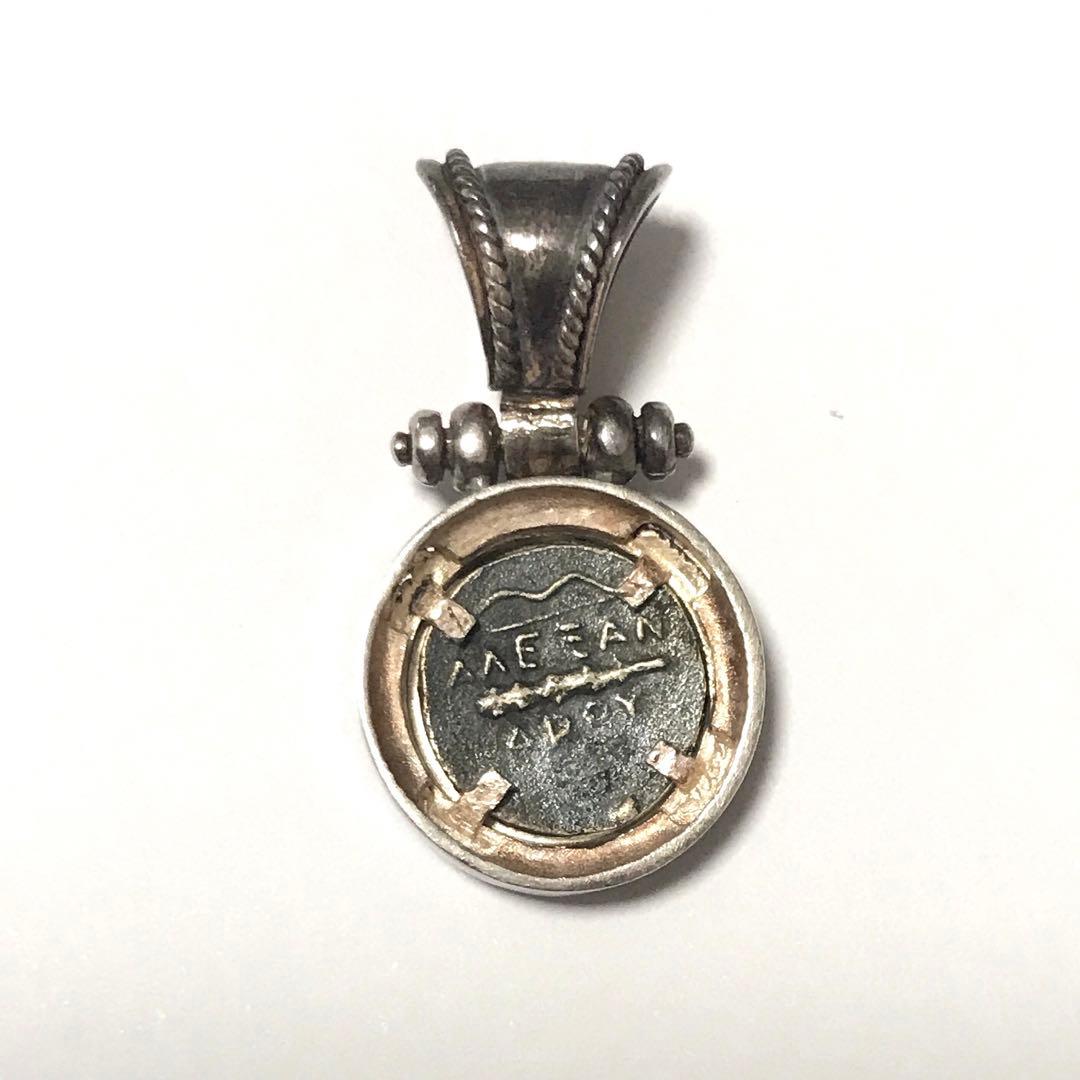 ローマ時代  アンティーク ペンダントトップ 古銭 アレキサンダー大王