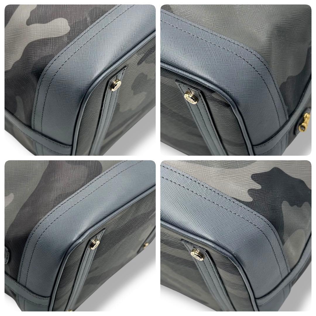 【美品】ADMJ 巾着　ハンドバック　迷彩　カモフラ　ショルダー　人気　タグ付