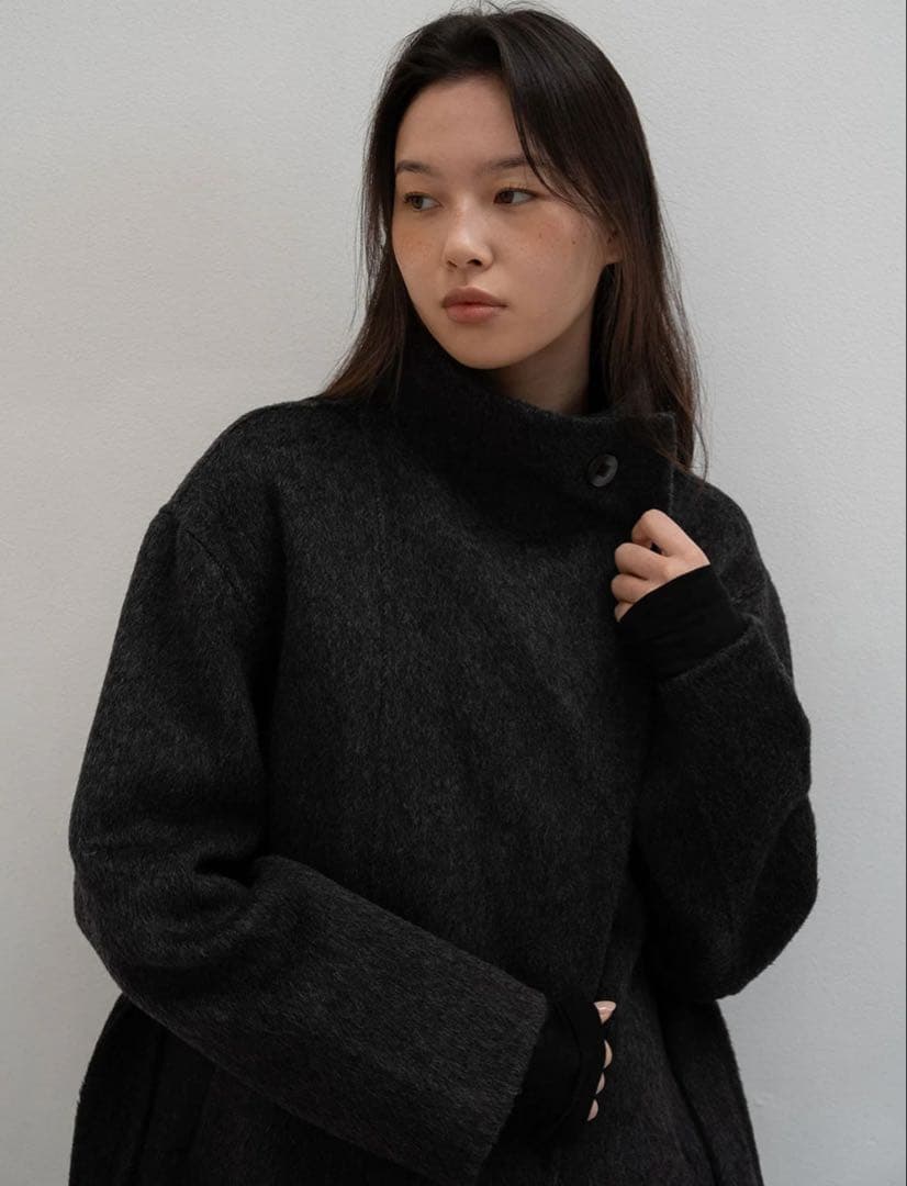 ジャケット・アウター OHOTORO Ecru Half Coat charcoal