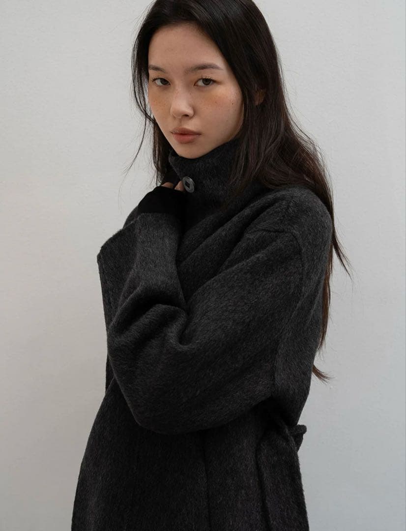 ジャケット・アウター OHOTORO Ecru Half Coat charcoal