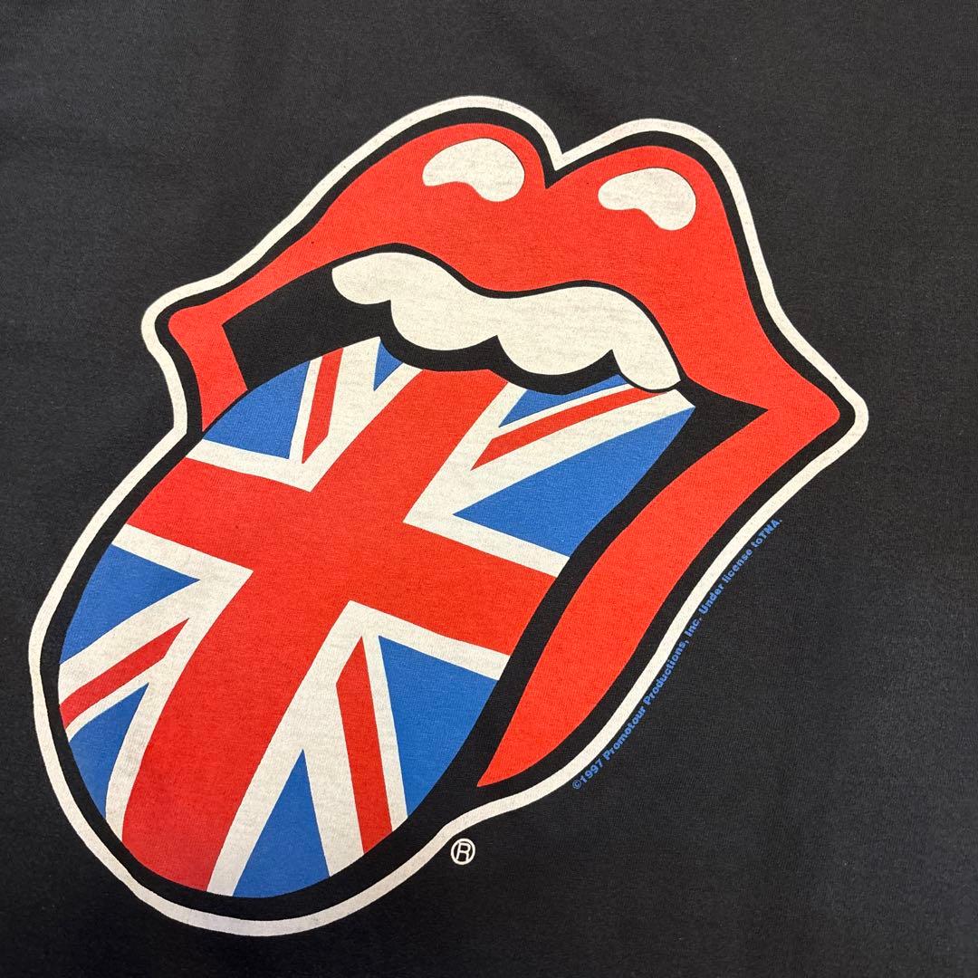 vintage The Rolling Stones 刺繍ロゴTシャツ 黒XL