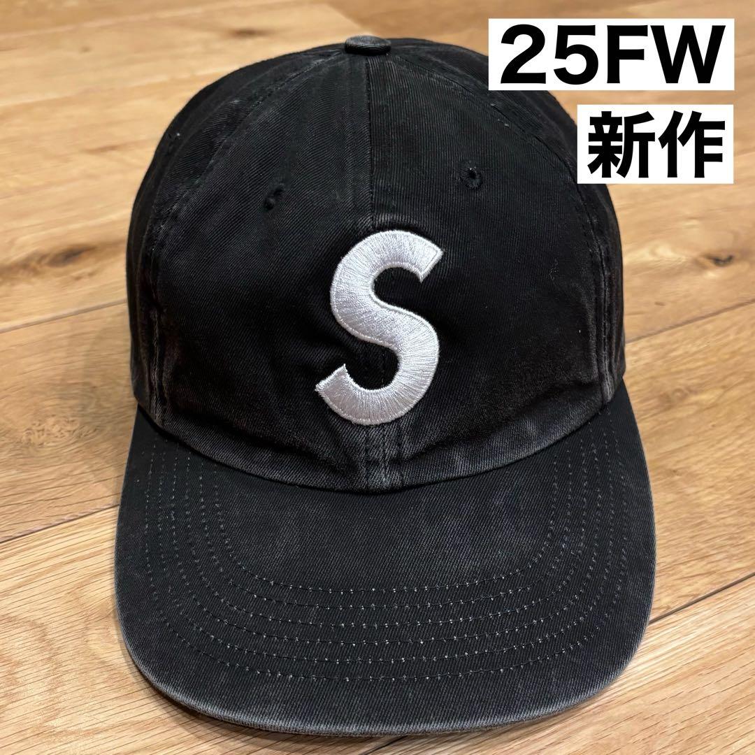 【新作】Supreme 2-Tone S Logo 6-Panel 黒 Sロゴ