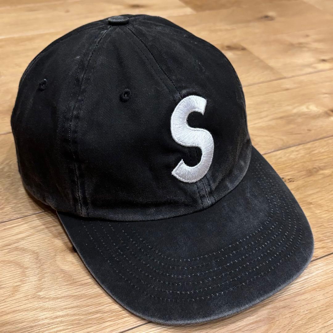 【新作】Supreme 2-Tone S Logo 6-Panel 黒 Sロゴ
