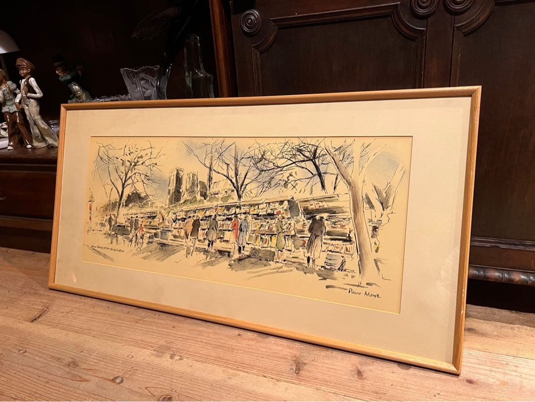 ピエール・モロ ノートルダムとブキニスト パリ 額縁 アート インテリア