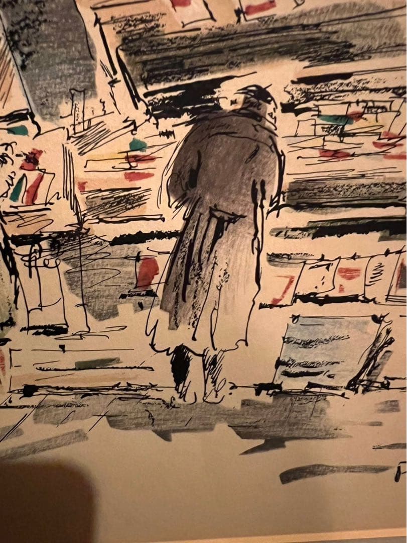 ピエール・モロ ノートルダムとブキニスト パリ 額縁 アート インテリア