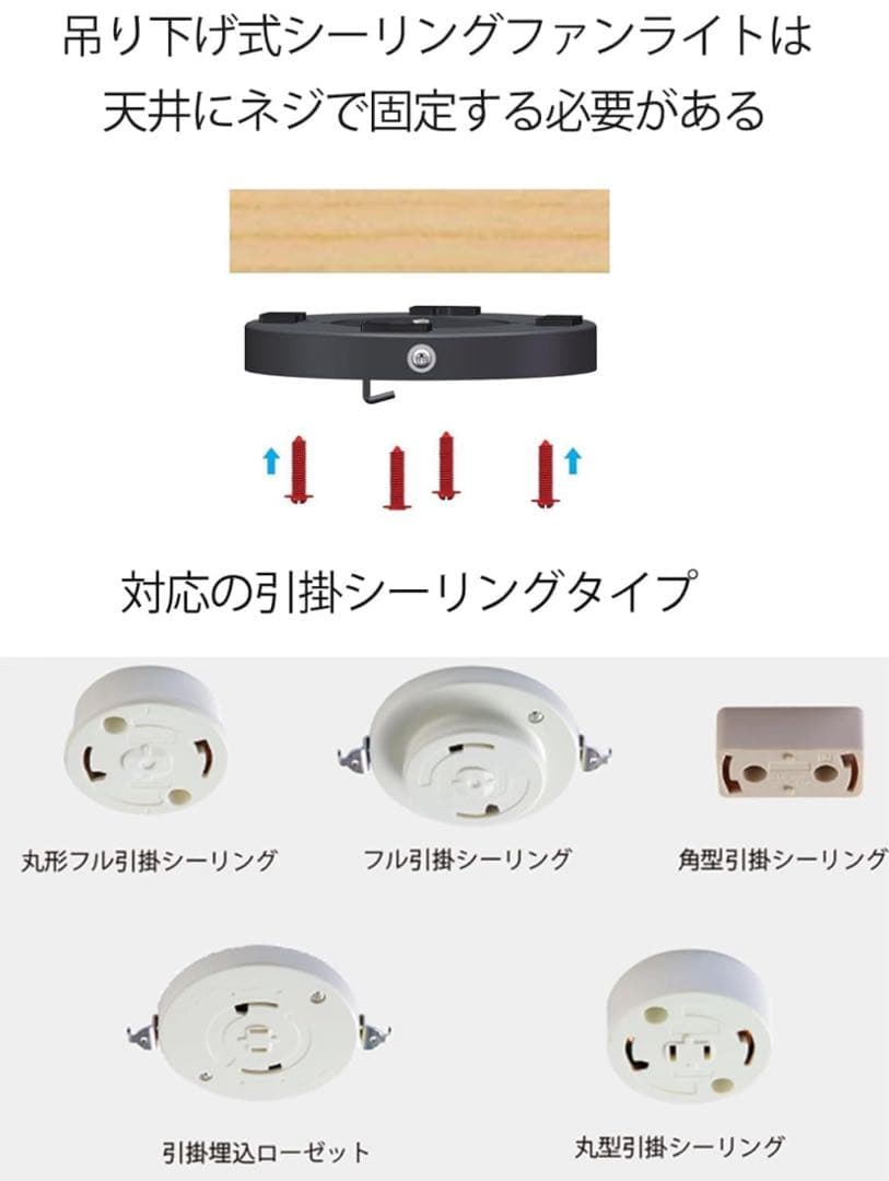 多機能シーリングファン ブラック 132cm