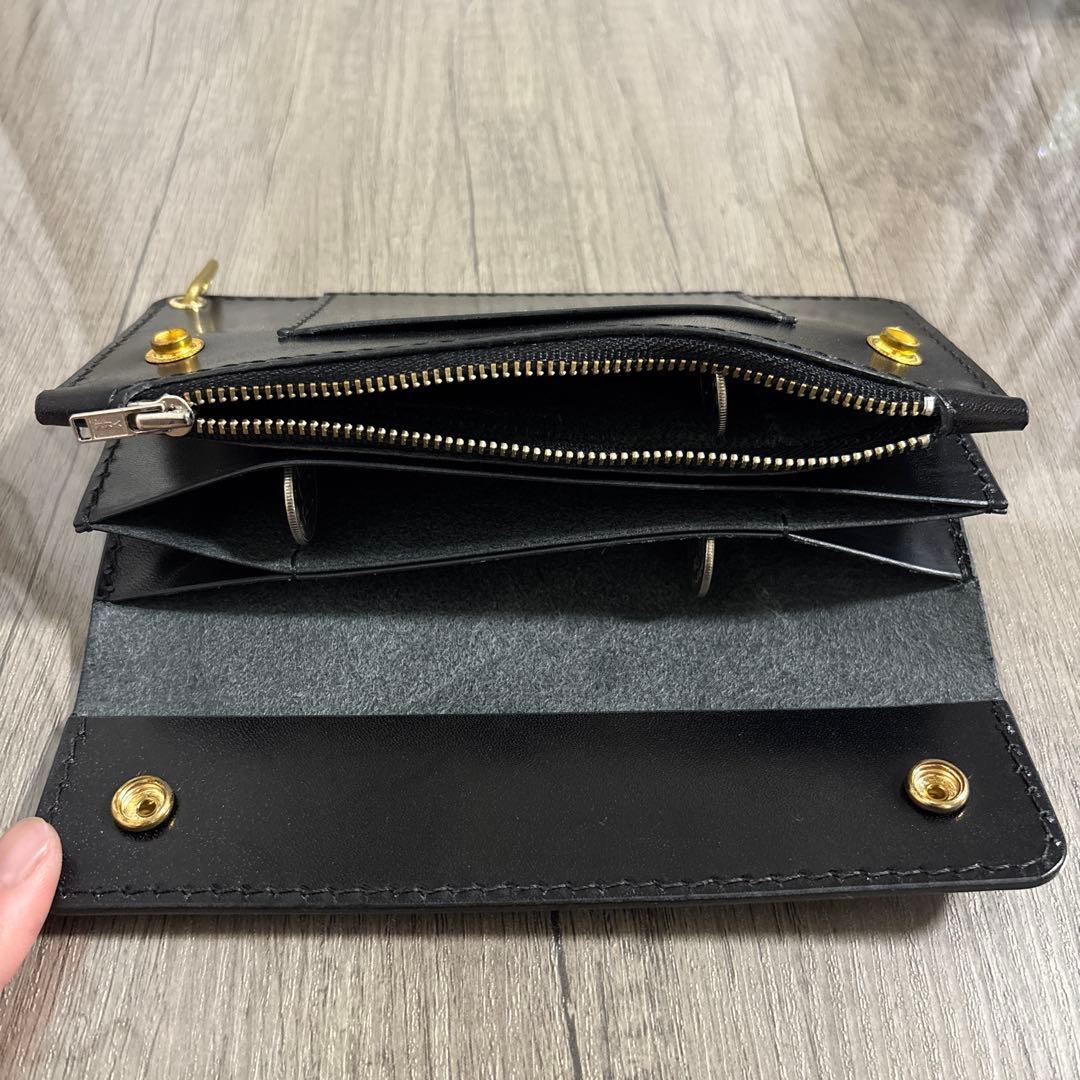 ハンドメイド 栃木レザー ロングトラッカーウォレット