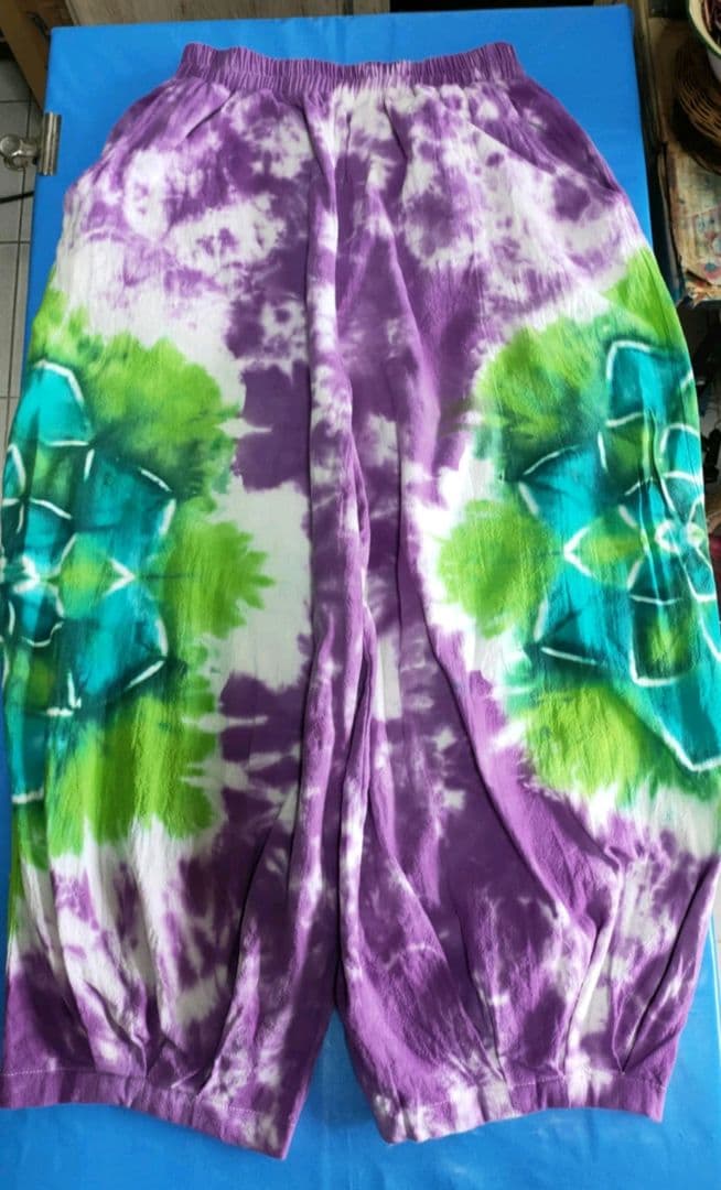 エスニック　タイダイ染め　アラジンパンツ　天然コットン　注文商品　タイ製
