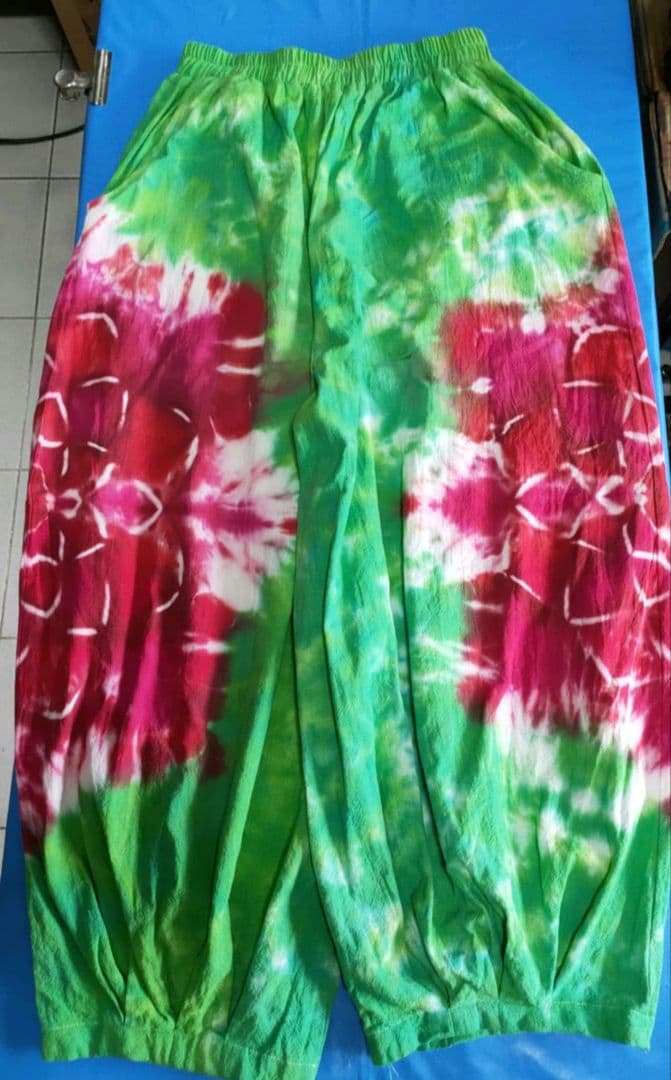 エスニック　タイダイ染め　アラジンパンツ　天然コットン　注文商品　タイ製