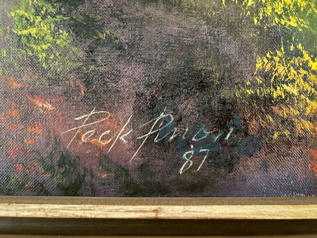 Peck Pinon ノイシュヴァンシュタイン城　油絵　絵画　大型サイズ