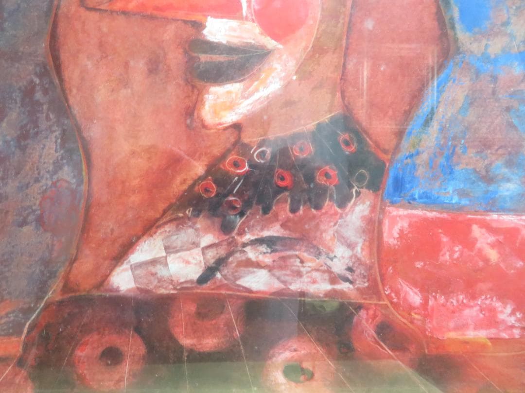 ◆　後藤又兵衛　「花とアルルカン」（仮題）　オイルパステル　F8号　◆