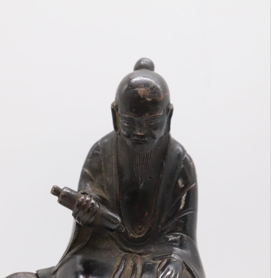 時代　古銅製　孔子　アンティーク　古銅器　送料込み250901