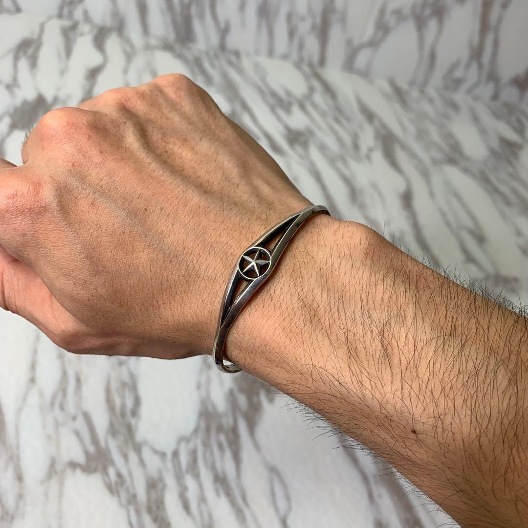 amp japan バングル シルバー925 刻印 スター柄 ブレスレット