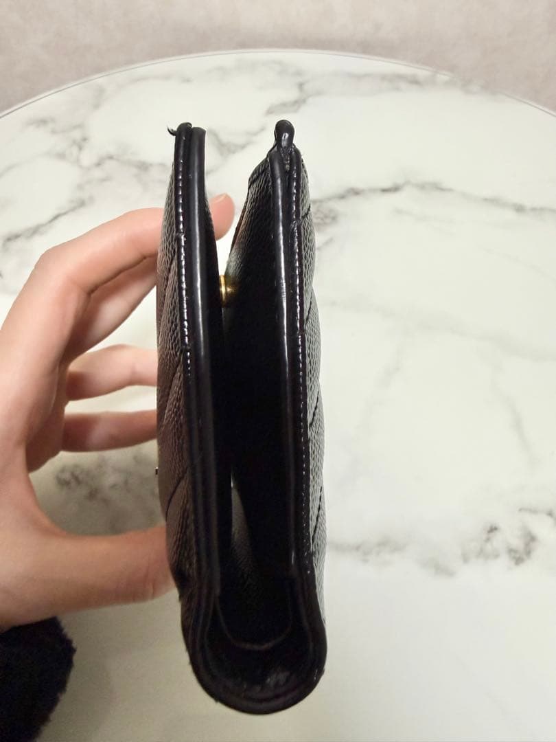 SAINT LAURENT モノグラム 二つ折り財布 ブラック