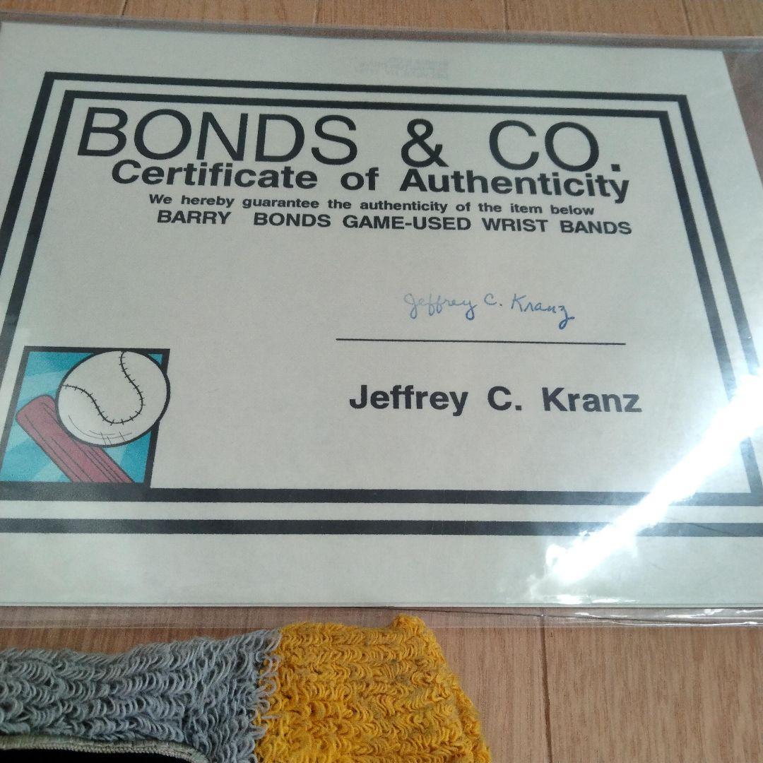 最終値下)バリーボンズ 実使用ピクチャーリストバンド 直筆サイン入 ボンズ証明