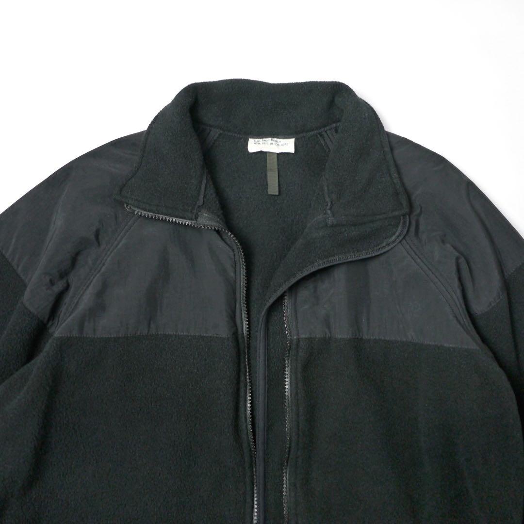 US NAVY米軍ミリタリー フリースECWCSライナー ジャケット黒S-R軍物