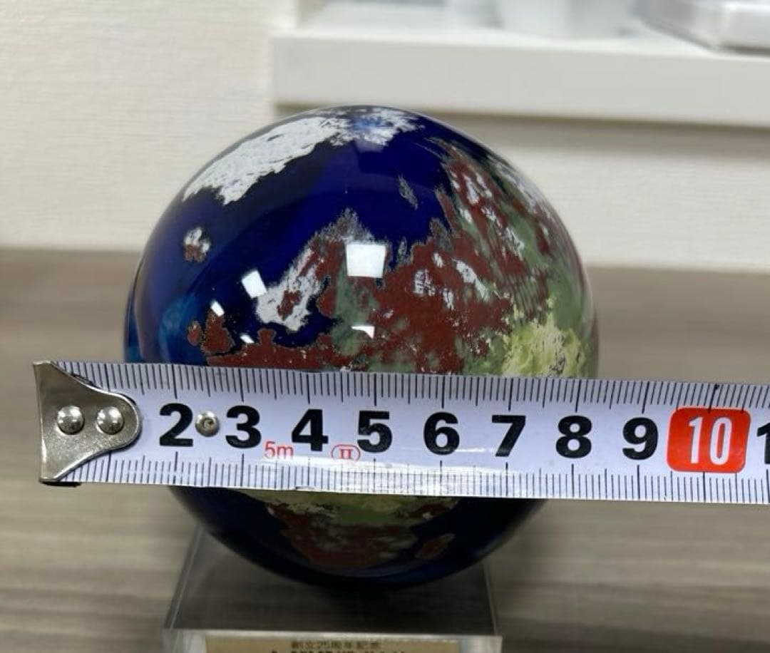 地球　ガラス　置物　タサコサ　東里　地球儀