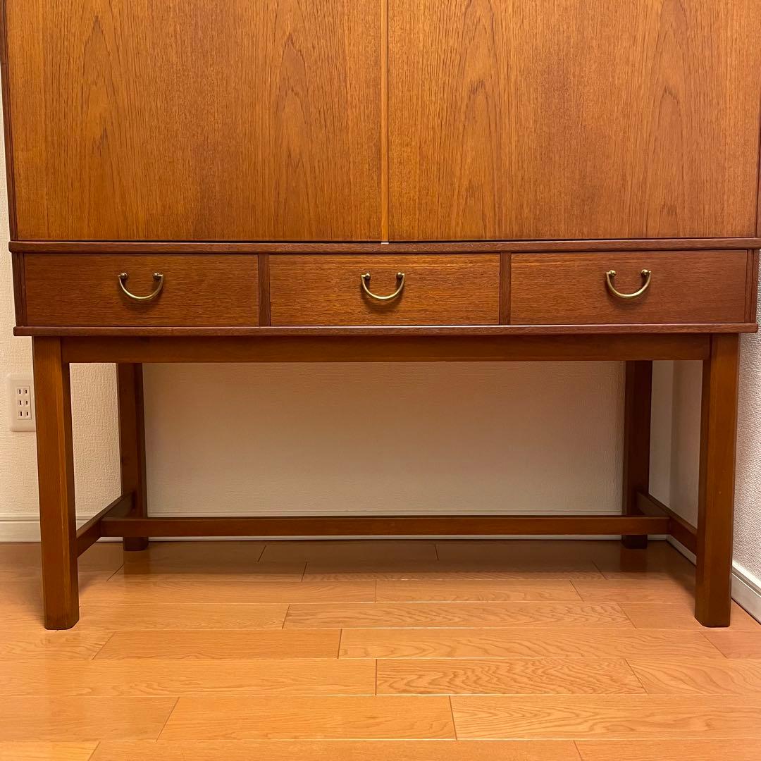 北欧ヴィンテージキャビネット チーク×ビーチ