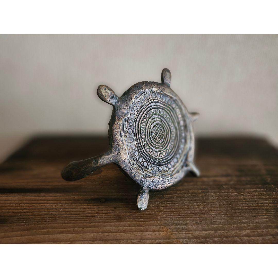 15世紀頃 ベトナム 古銅 亀の燭台 古道具 アンティーク