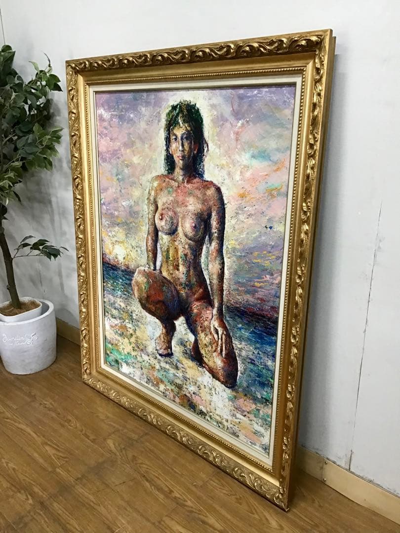 管686☆Zin Gion☆アーティストジン☆絵画☆油絵☆大型額