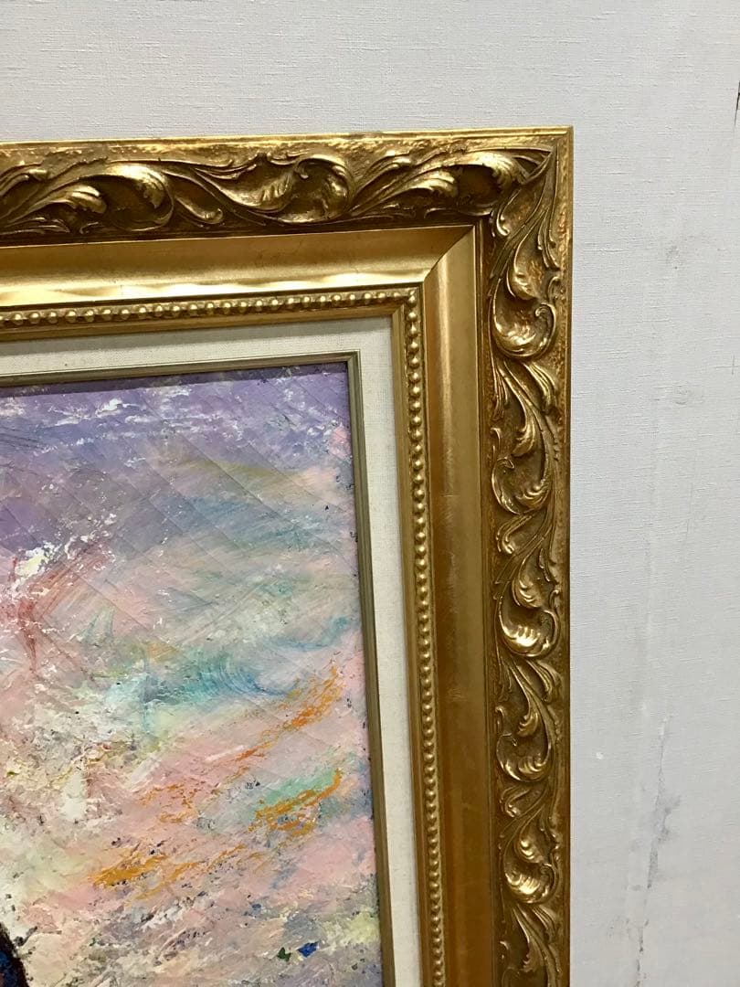 管686☆Zin Gion☆アーティストジン☆絵画☆油絵☆大型額