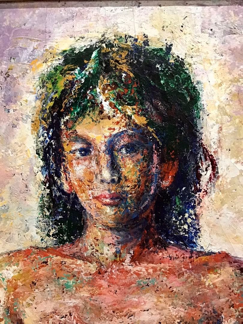 管686☆Zin Gion☆アーティストジン☆絵画☆油絵☆大型額