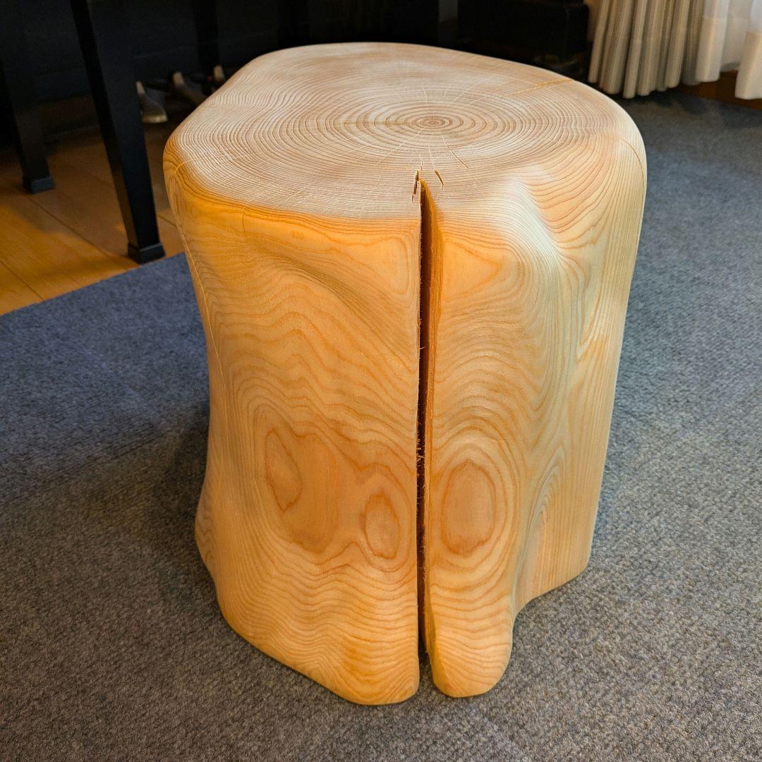檜　切り株　丸太　椅子　スツール　 高さ約29㎝