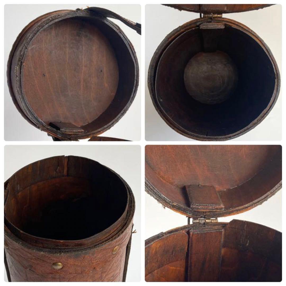 《ヴィンテージ 》アンティーク調 レザー×ウッド ワインボトルケース《超レア》