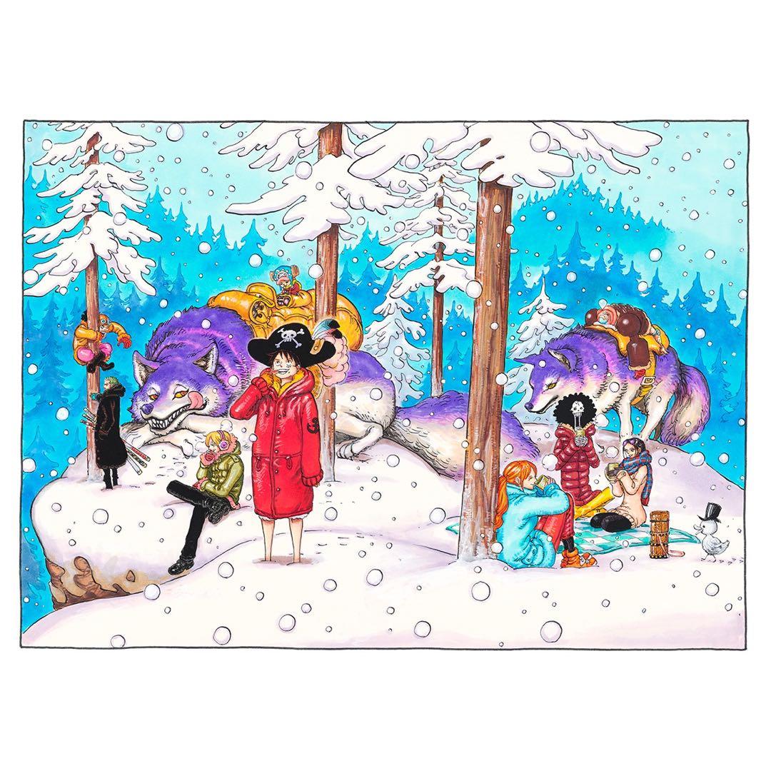 【未開封】ONE PIECE マンガアート(NFT) 雪と狼