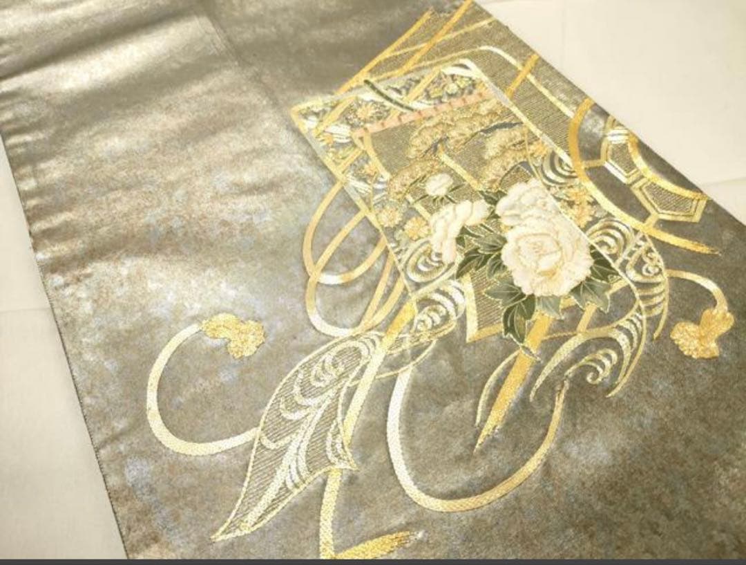 振袖フルセット6点Mサイズ正絹京友禅扇子銀駒刺繍