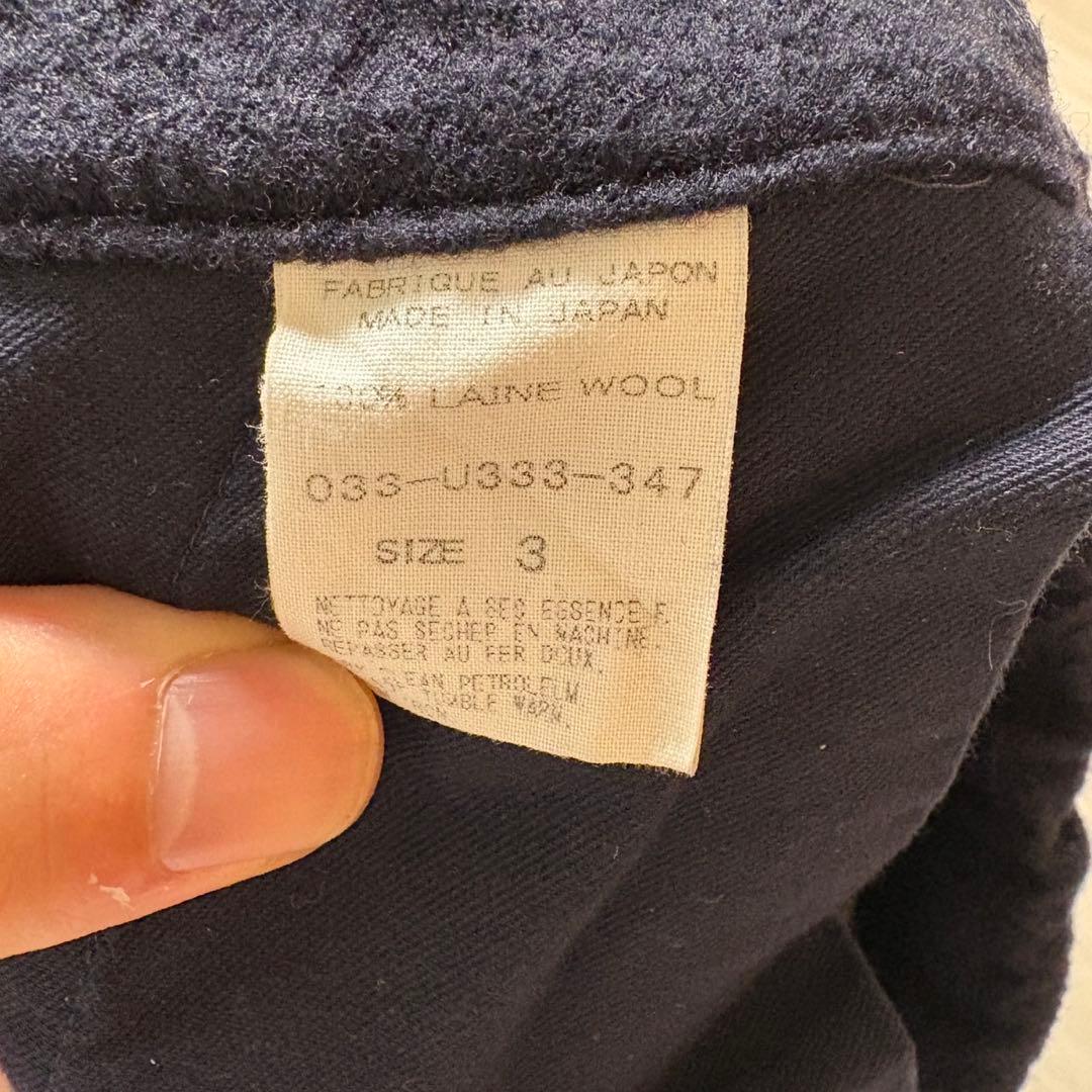 アーツアンドサイエンス　ネイビー　ウールイージーパンツ　サイズ3