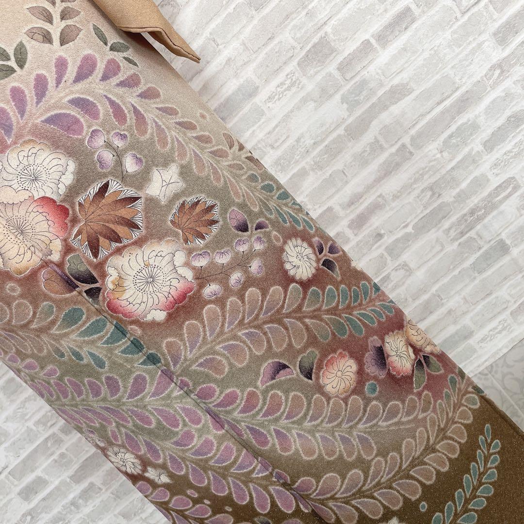 訪問着　フルセット　辻ヶ花　銀通し　落款　着物　H8