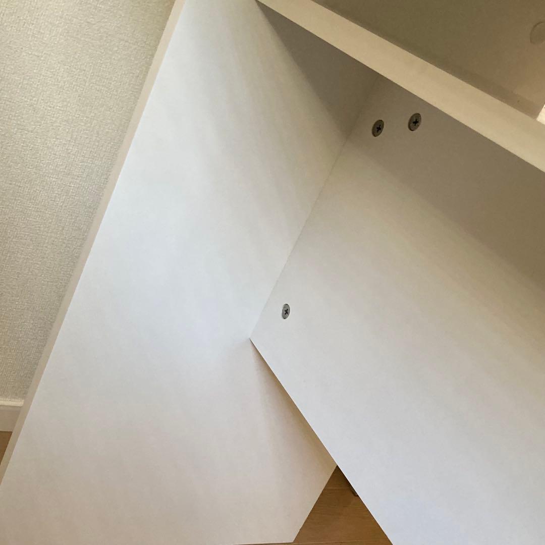 fun funダイニングテーブル　デスク　丸角　半円　ホワイト　シンプル