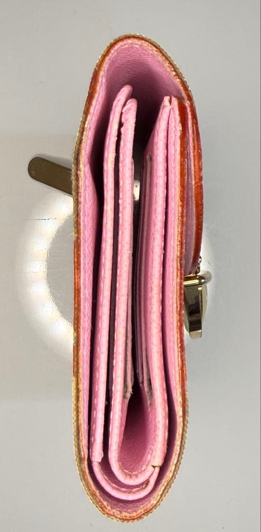 ルイヴィトン モノグラム マルチカラー コアラ　二つ折り財布 白 ピンク 正規品