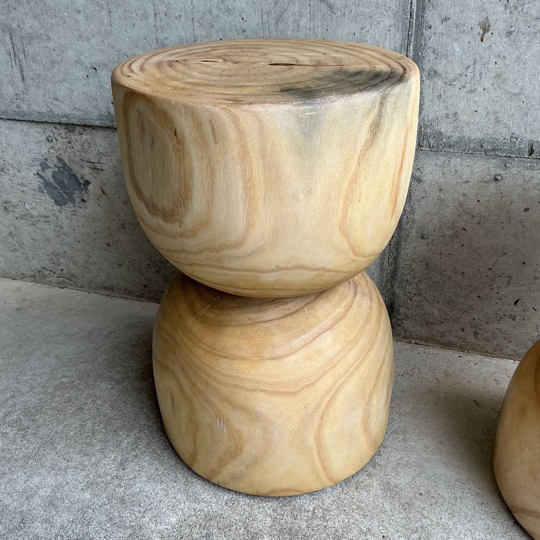 天然木アートスツール(A)