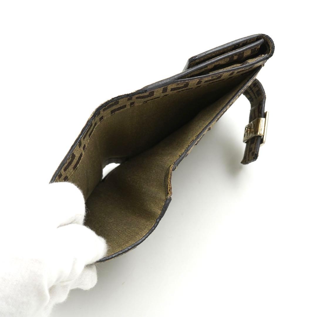 ✨未使用に近い✨　FENDI ミニ財布　ズッカ　FFロゴ 二つ折り　PVCレザー