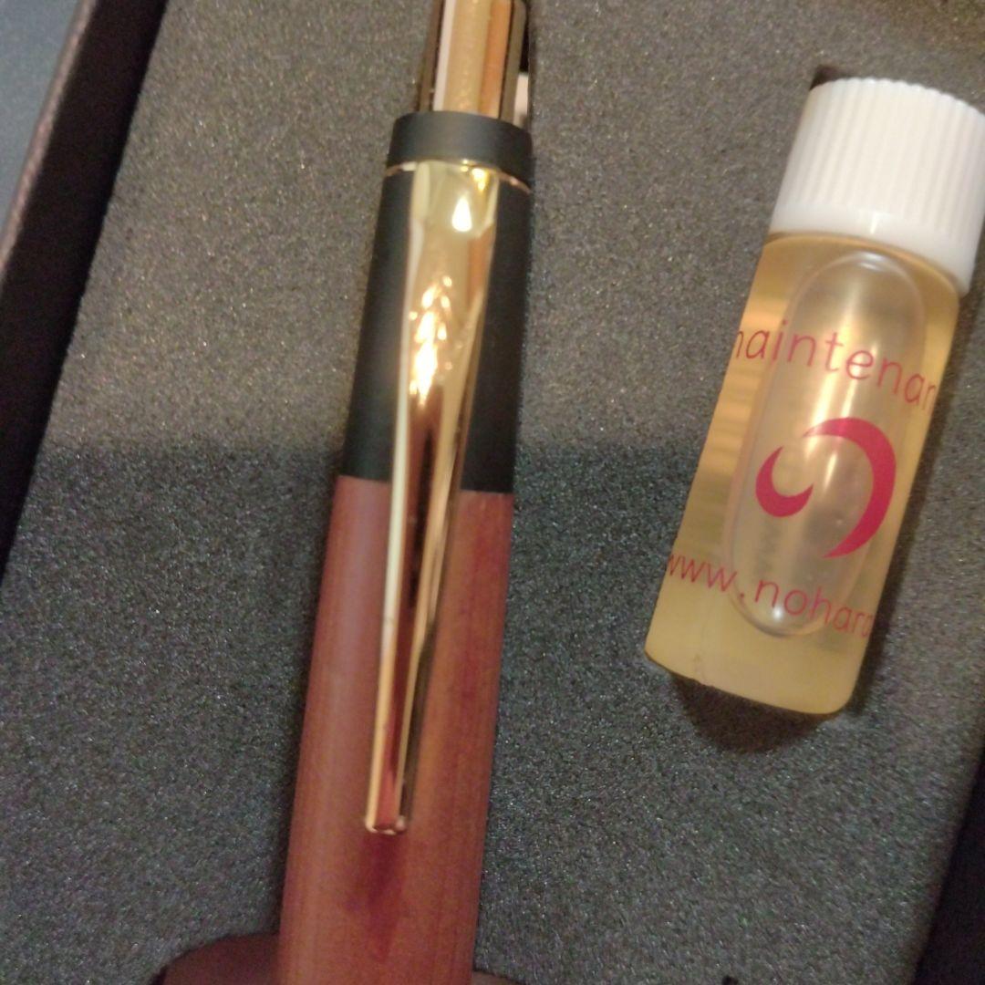 野原工芸　櫟　イチイ　新型　シャープペンシル　ゴールド　固定式口金