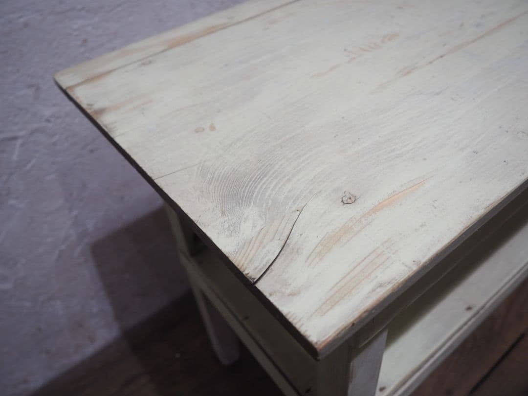1147 ビンテージ　古いペンキのテーブル　デスク　飾り棚　展示台　レトロ　家具
