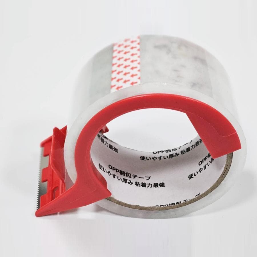 OPPテープ 透明 梱包テープ 事務所 テープ カッター有り 12セット1937