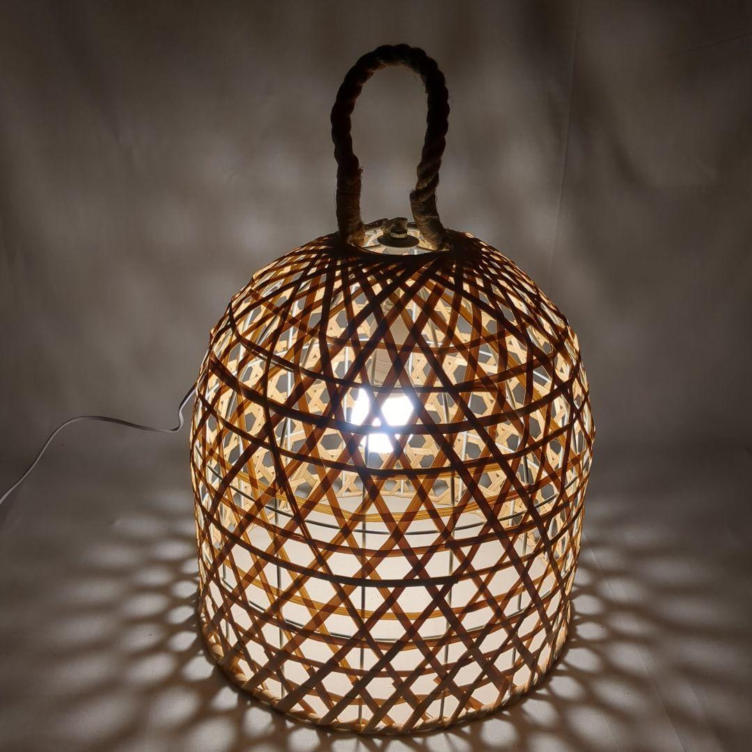 竹カゴ　ランプ　吊り下げ照明　竹あかりシリーズ