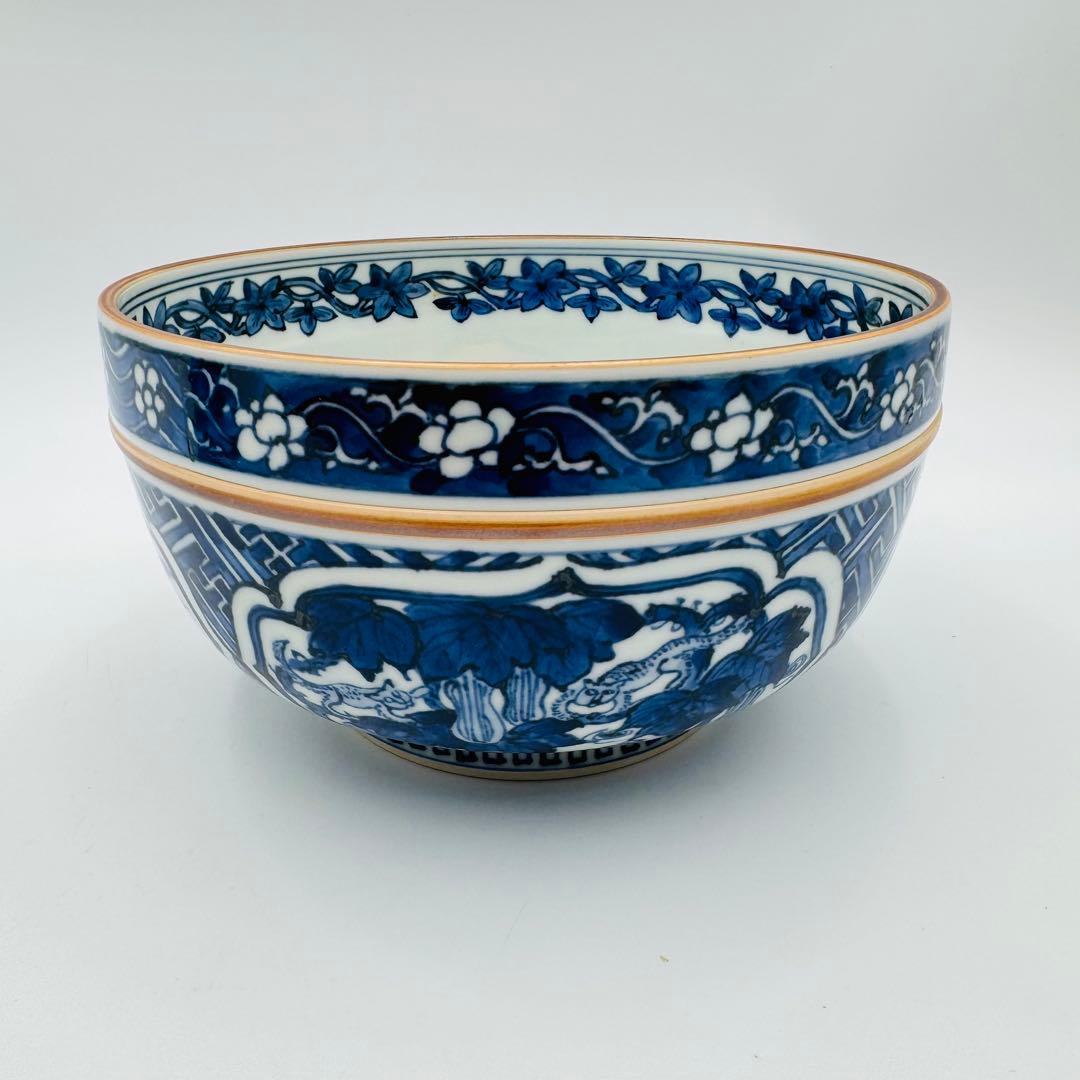 【清閑寺　杉田祥平　祥端面取花鳥山水画　鉢】料亭　割烹　食器