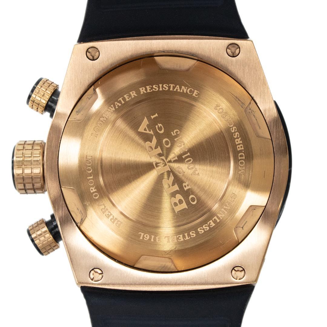 ブレラオロロジ 腕時計 メンズ スーパースポルティーボ 黒 クロノグラフ ロゴ