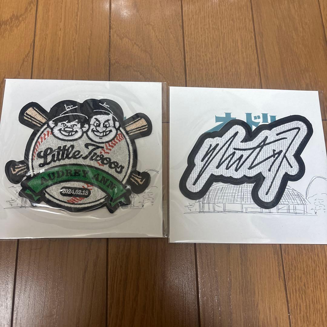 オードリー/ スタジャン /ワッペン/Lサイズ /ブラック/東京ドーム