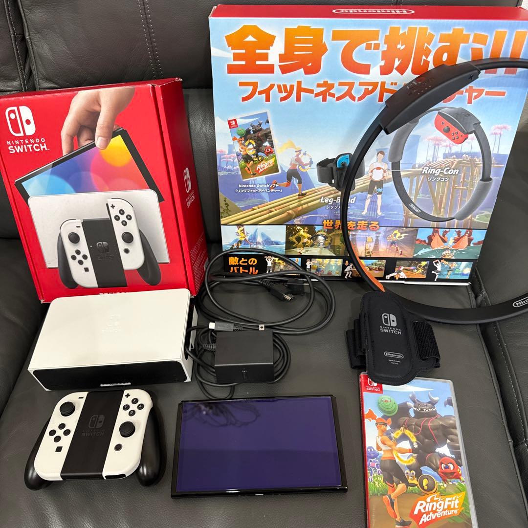 美品★Nintendo Switch有機モデル本体＋リングフィットアドベンチャー