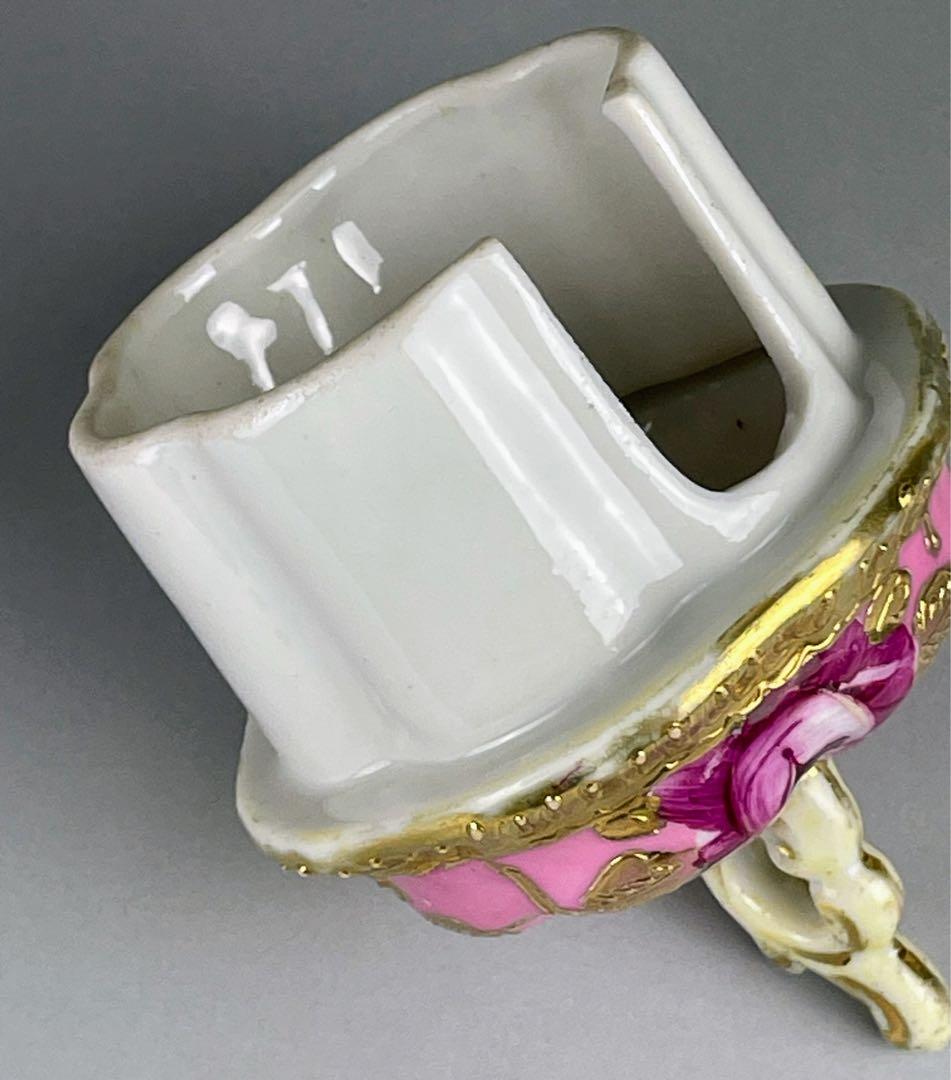 【専用】オールドノリタケ 金盛り 薔薇紋 ピンク ゴールド チョコレートポット