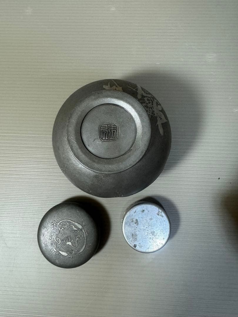 2259  錫製　茶入　茶道具