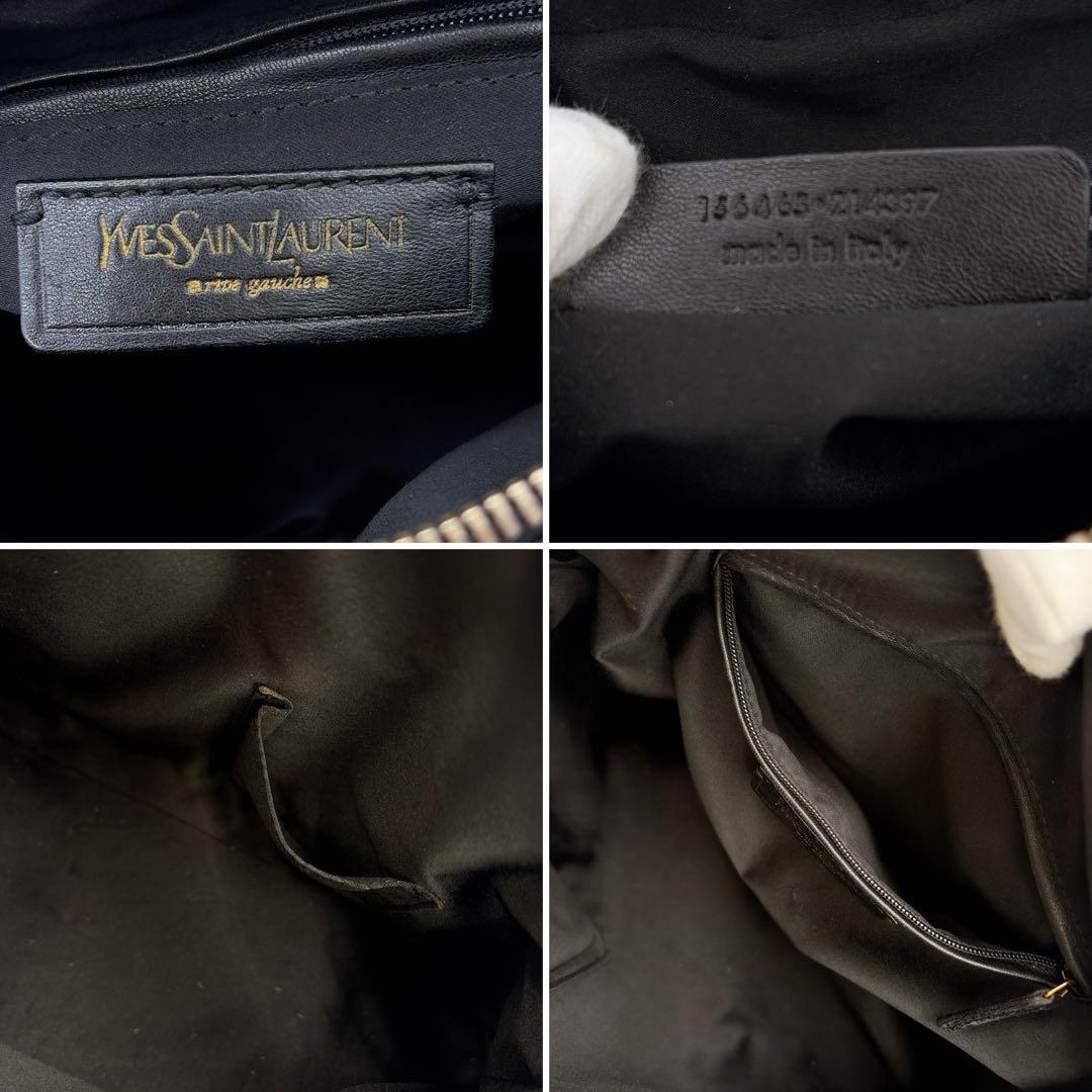 美品✨【イヴサンローラン】ミューズ オールレザー ハンドバッグ ブラック カデナ