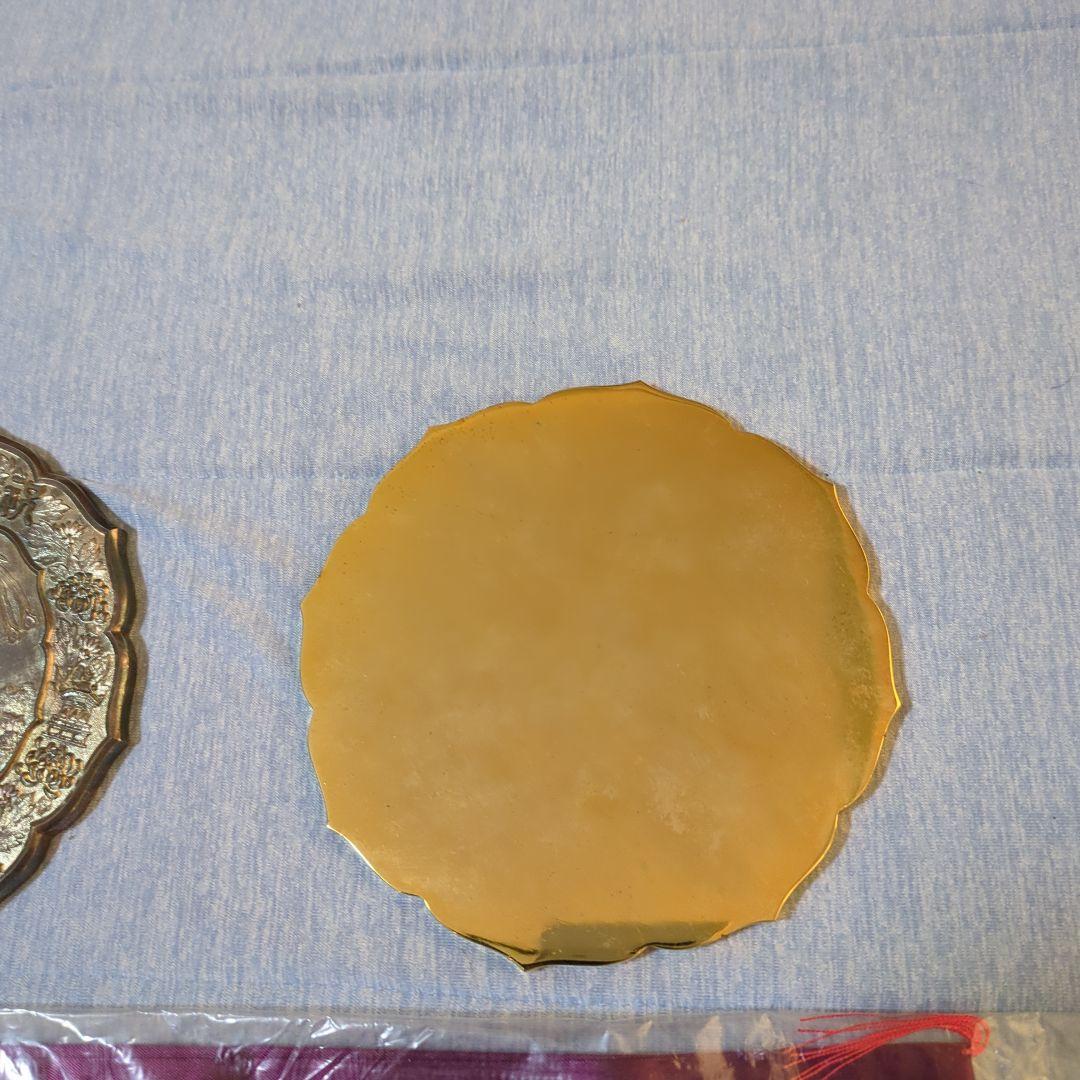 昭和天皇陛下　御即位五十年記念品　金銀プレート2枚セット